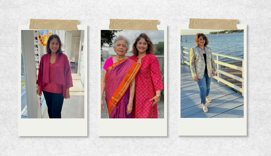 Upcycling my mom’s old sarees into contemporary styles.