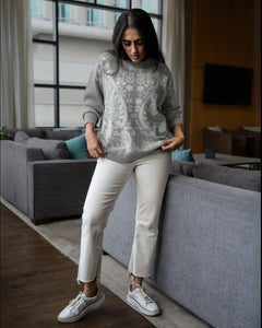 Meera Reversible Sweater - Grey Combo