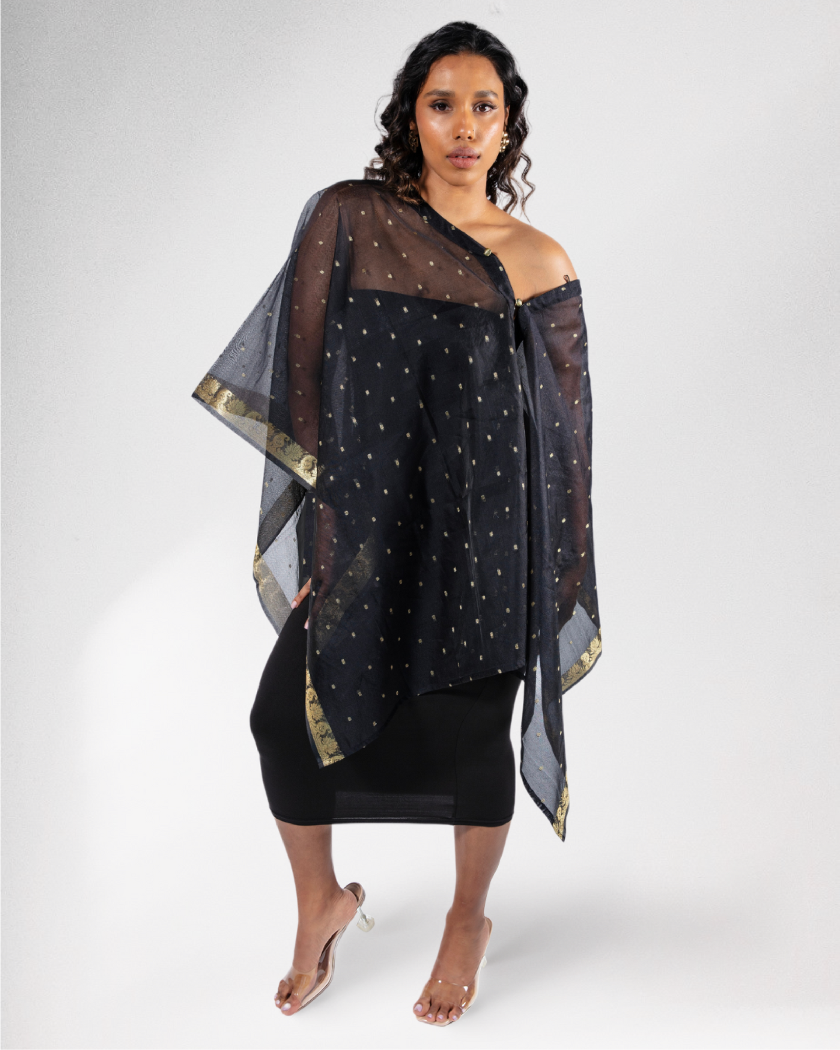 Arya Dupatta Wrap - Black