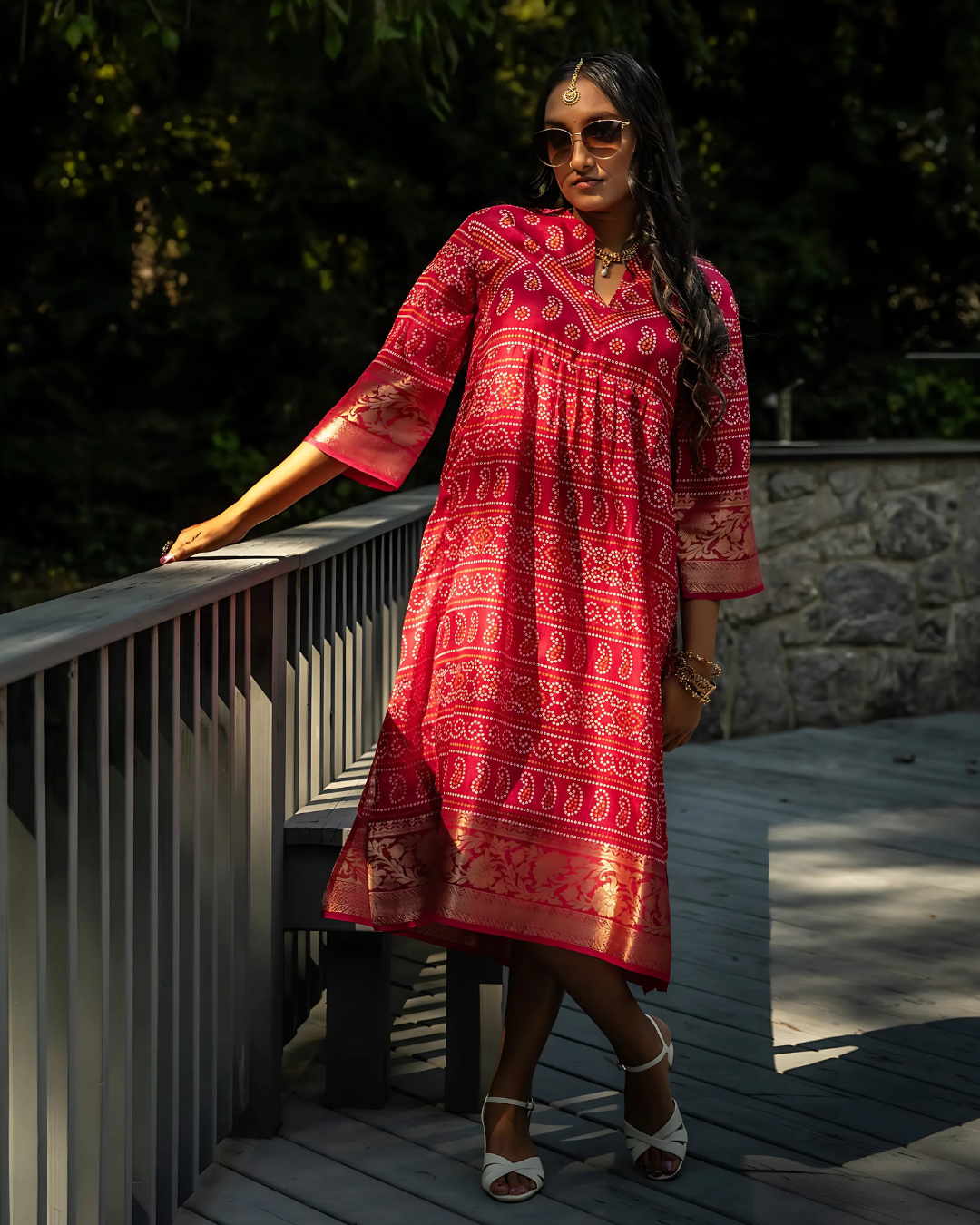 Kavya Dress- Rani combo