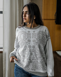 Meera Reversible Sweater - Grey Combo