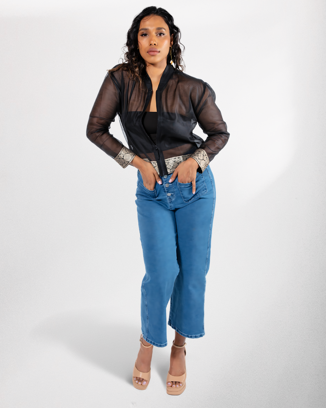 Diksha Sheer Bomber Jacket