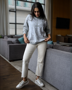 Meera Reversible Sweater - Grey Combo