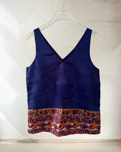 Mili Draped Jacket - Navy Combo